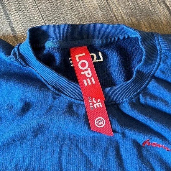 LOPE Blue Sweatshirt “remember” size M - Picture 2 of 6